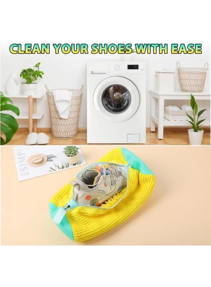 Shoe Washing Machine Bag,Shoe Laundry Bag-Reusable,Hangable,Shoe Bag For Washer And Dryer,Shoe Bag For Washing Machine For All Shoe Types And Sizes.(Yellow 1pc) - Image 5